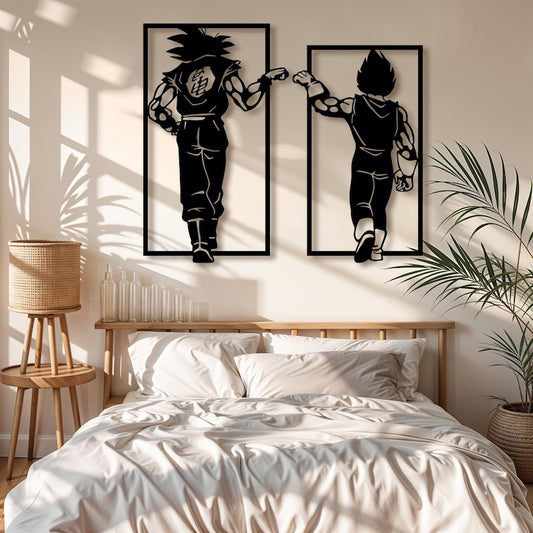 Songoku Anime Metal Wall Art | Set of 2