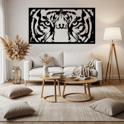 Tiger Face Metal Wall Art