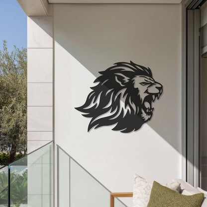 Roaring Lion Metal Wall Art