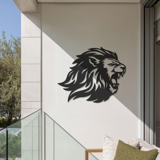 Roaring Lion Metal Wall Art