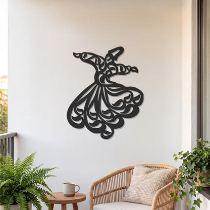 Sufi Whirling Dervish Metal Wall Art