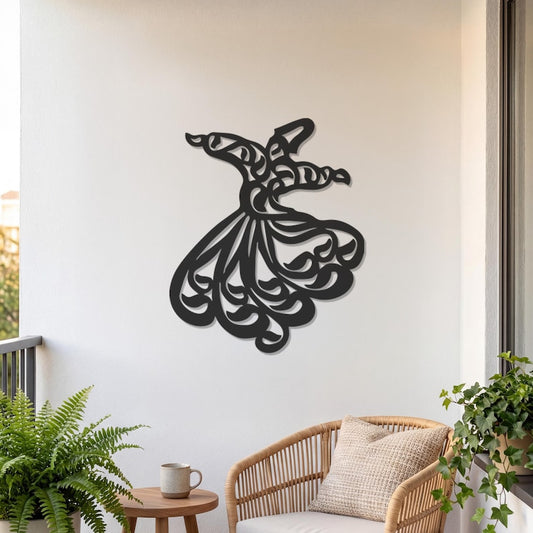 Sufi Whirling Dervish Metal Wall Art