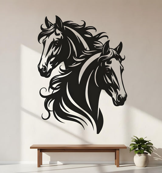 Horse Couple Metal Wall Art