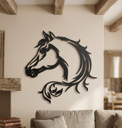 Horse Head Metal Wall Art