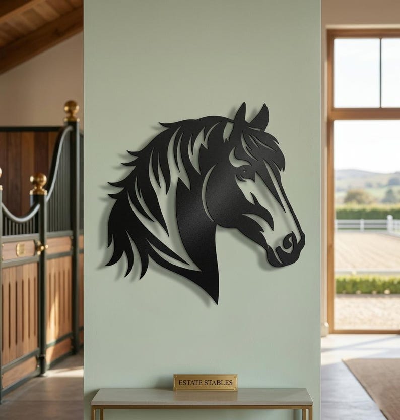 Horse Head Metal Wall Art