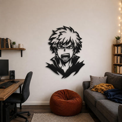 Anime Hero Face Metal Wall Art