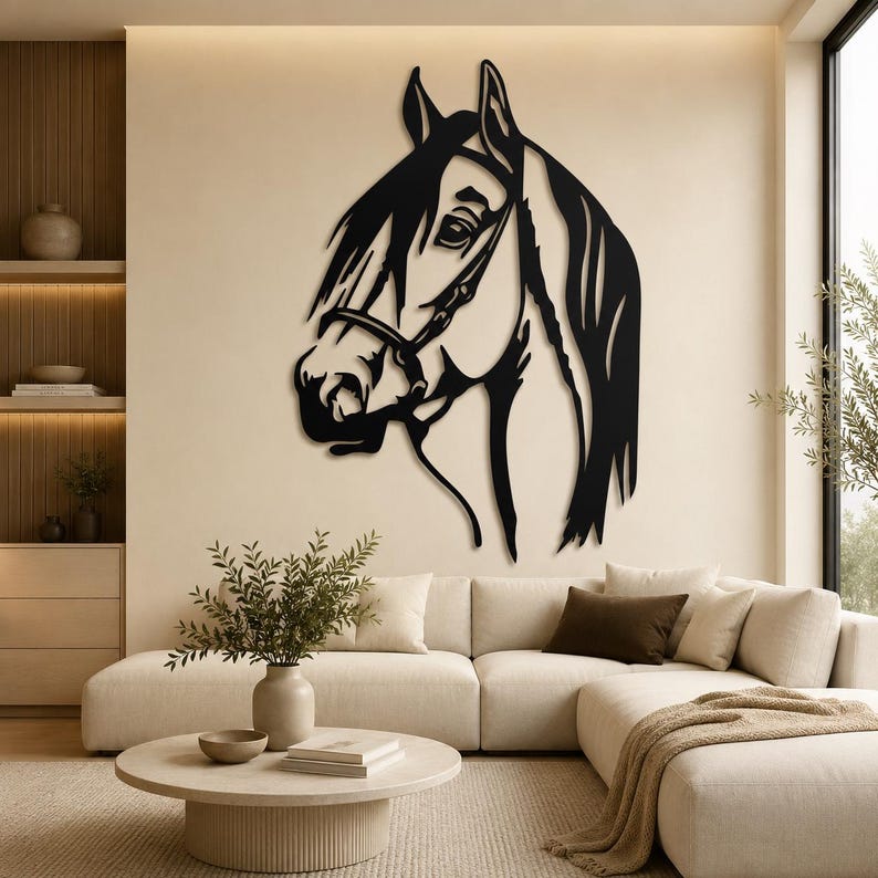 Horse Head Metal Wall Art