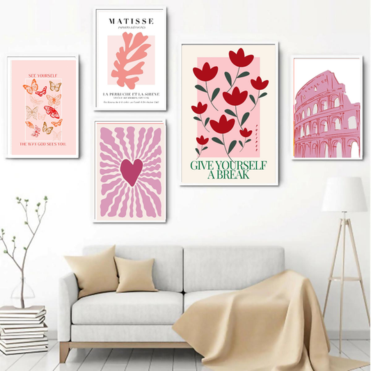 Travel Frame set, Aesthetic Style Drawing Room Decor