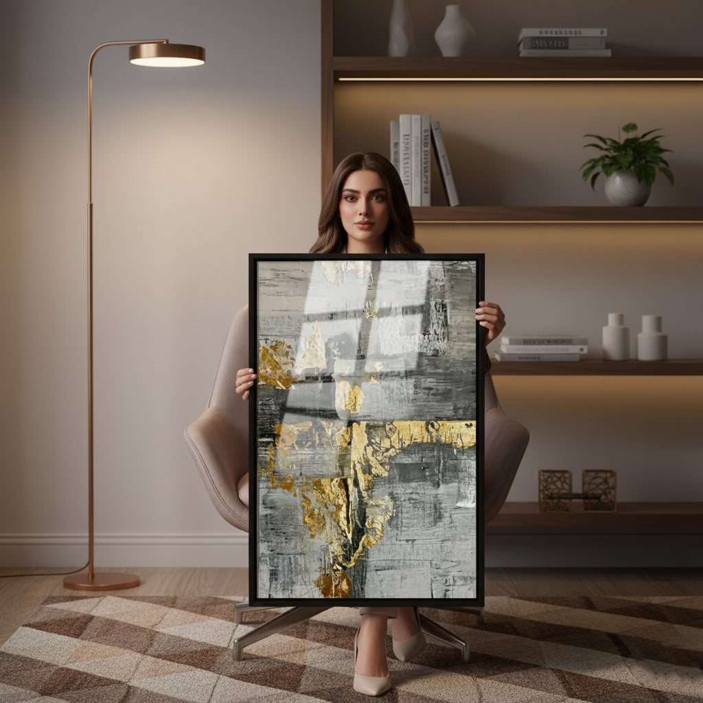 Bold Design Black & Gold Canvas Frames | Wall Art