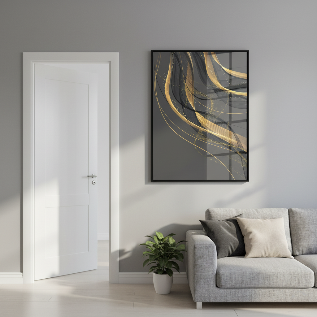 Abstract luxury wavy shape | Wall Art