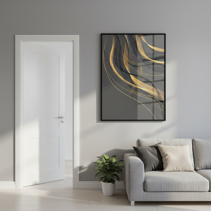 Abstract luxury wavy shape | Wall Art