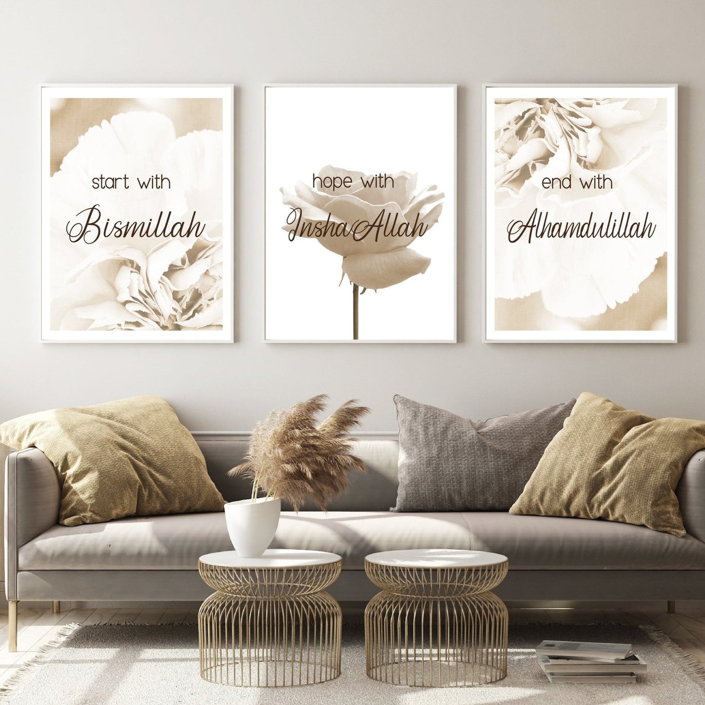 Start with Bismillah Set  I Islamic Wall Art
