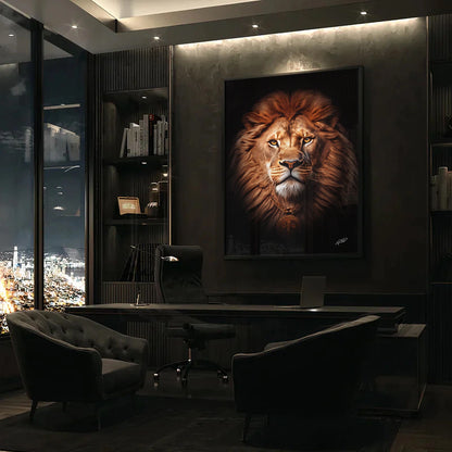 Loin Face Roar Wall art