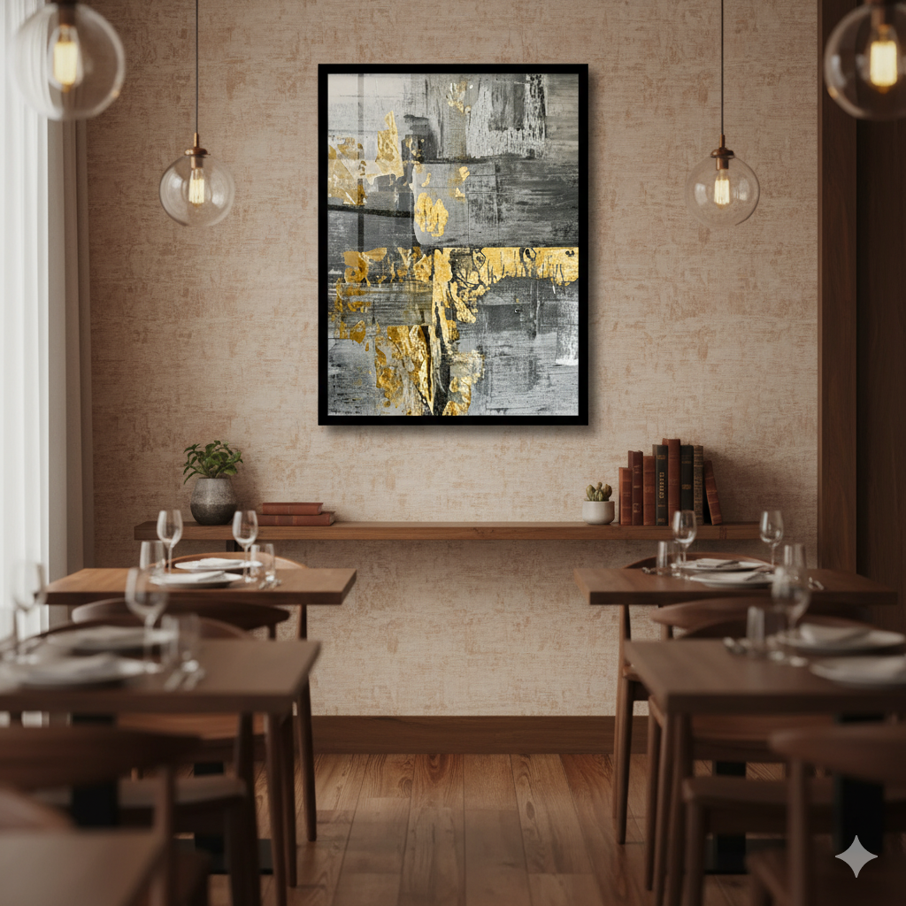 Bold Design Black & Gold Canvas Frames | Wall Art