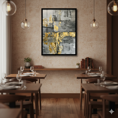 Bold Design Black & Gold Canvas Frames | Wall Art