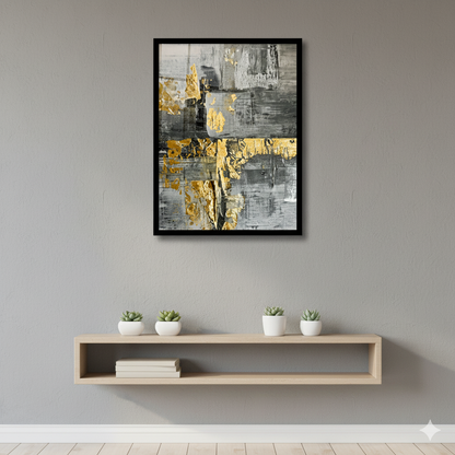 Bold Design Black & Gold Canvas Frames | Wall Art