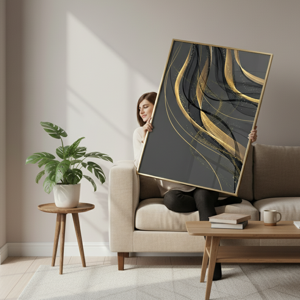 Abstract luxury wavy shape | Wall Art